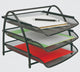 Alba 3 Drawer Mesh Metal Letter Tray Organizer
