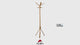Alba Café 100% Wood Coat Stand –  10 Pegged White Bistro-Style Floor Rack with Rotating Head