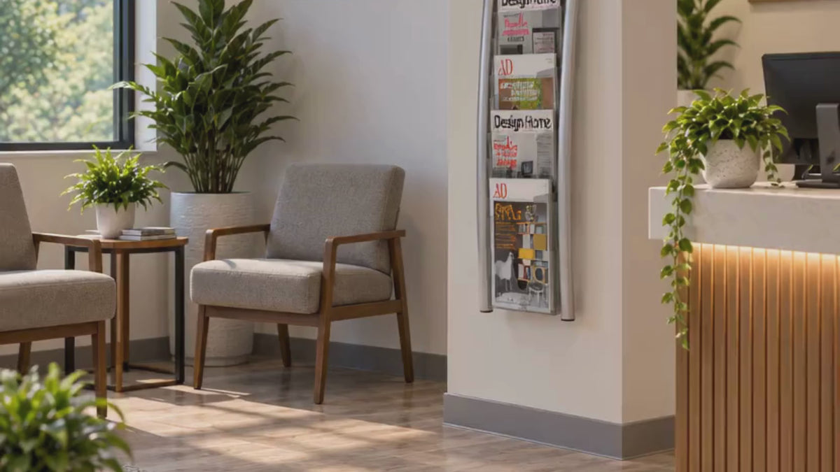 Alba Wall Mounted Literature Display with 5 Compartments