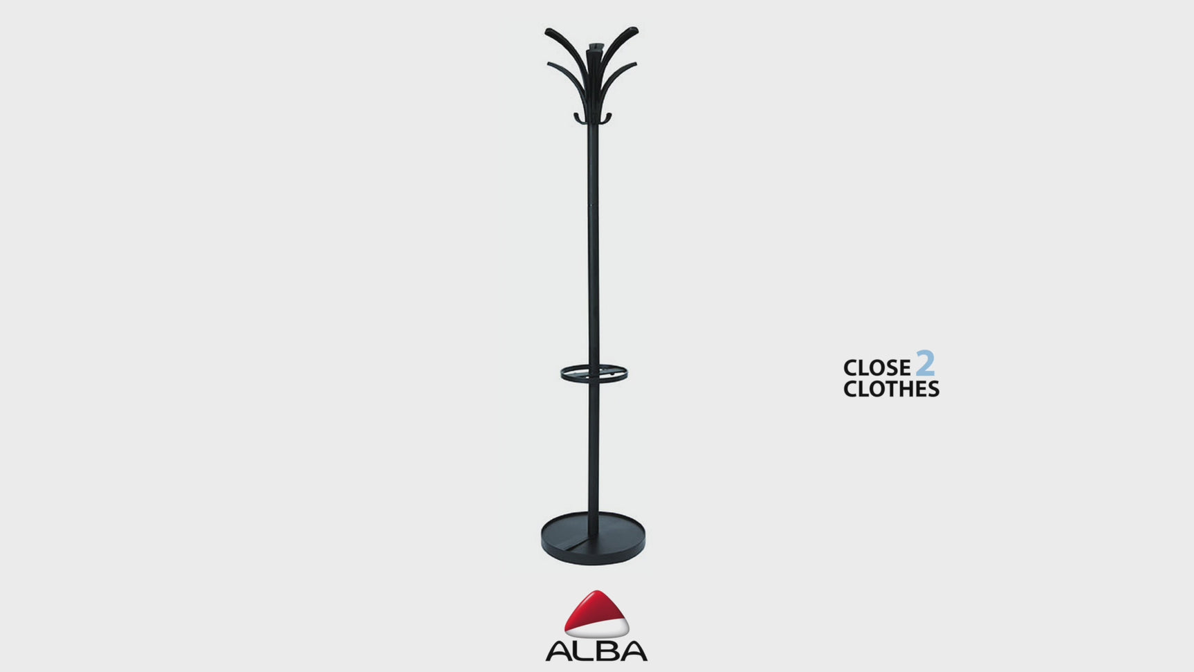 Alba Brio Freestanding Coat Stand with 9 Pegs