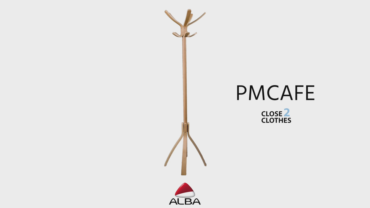 Alba Café Freestanding Coat Stand with 10 Pegs