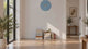 Alba Wooden Wall Clock – Blue, 12"