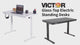 VICTOR® Electric Glass Topped Standing Desk