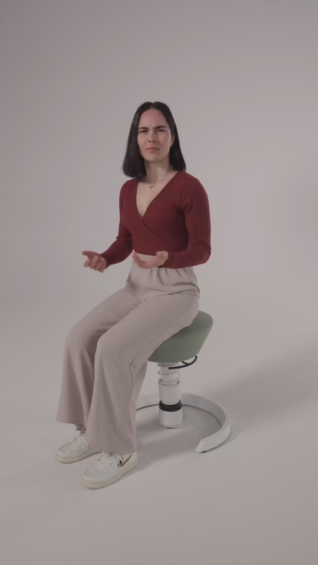 Aeris Swopper Ergonomic Office Stool with Glides