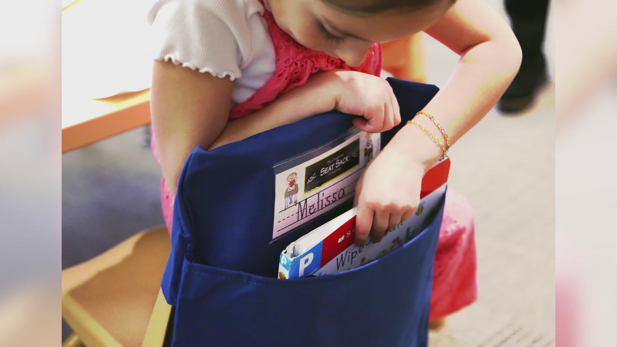 Seat Sack® Storage Pocket – Single Classroom Chair Pocket Organizer