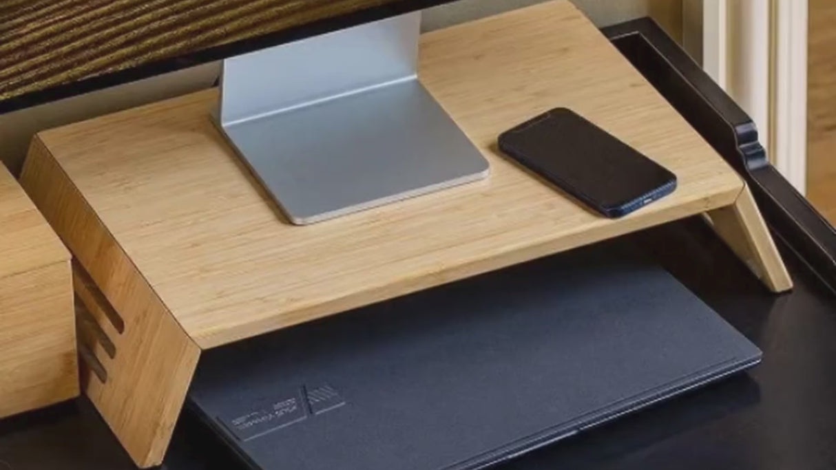 Officemate® Bamboo Monitor Stand