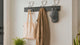Alba Juxtaposable Wall Coat Peg Rack – 6-Hook Metal Wall Organizer with Rounded Pegs