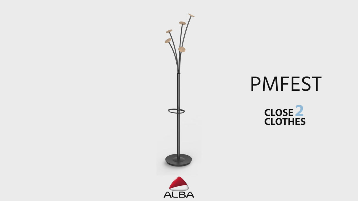 Alba Festival Freestanding Coat Stand with 5 Pegs
