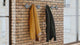 Alba Modern Wall Coat Peg Rack with Umbrella Hook – 3 Rounded Peg Office Organizer