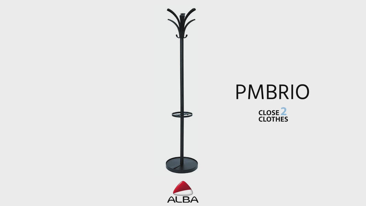 Alba Brio Freestanding Coat Stand with 9 Pegs