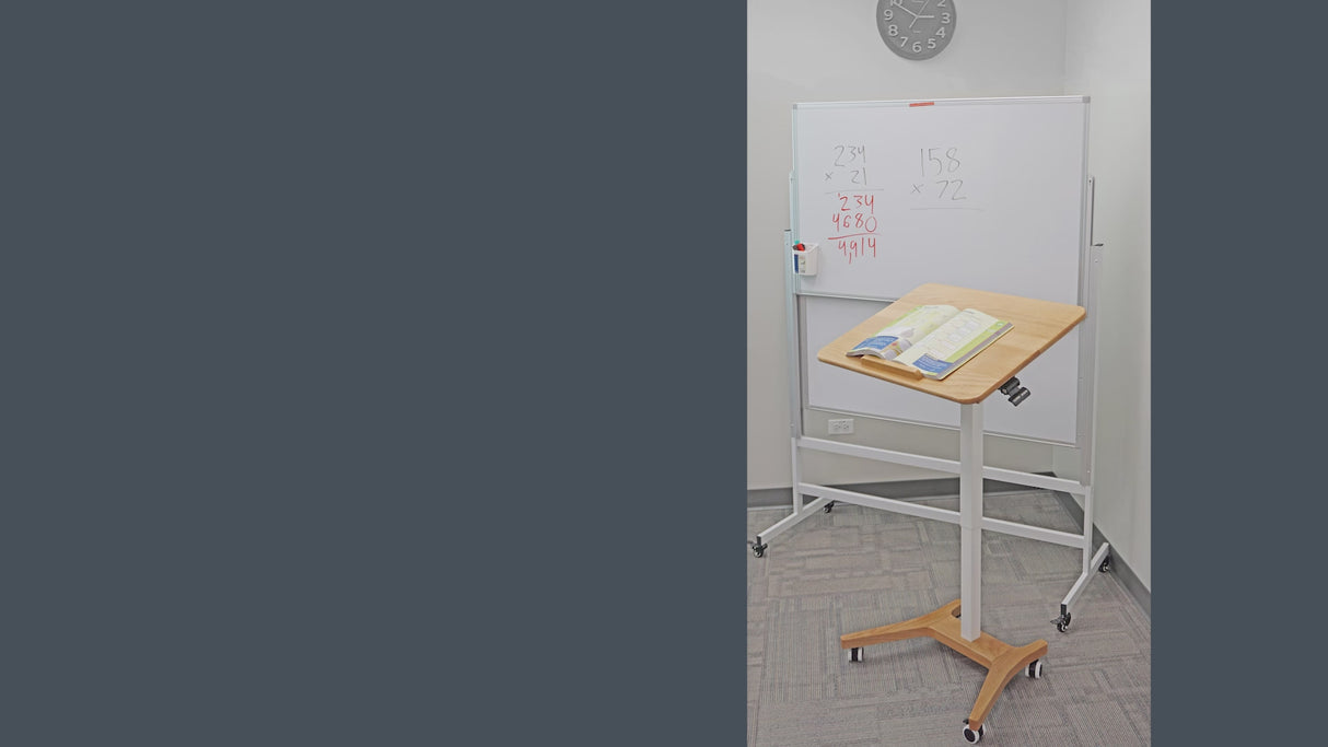VICTOR® Solid Wood Height Adjustable Mobile Standing Desk