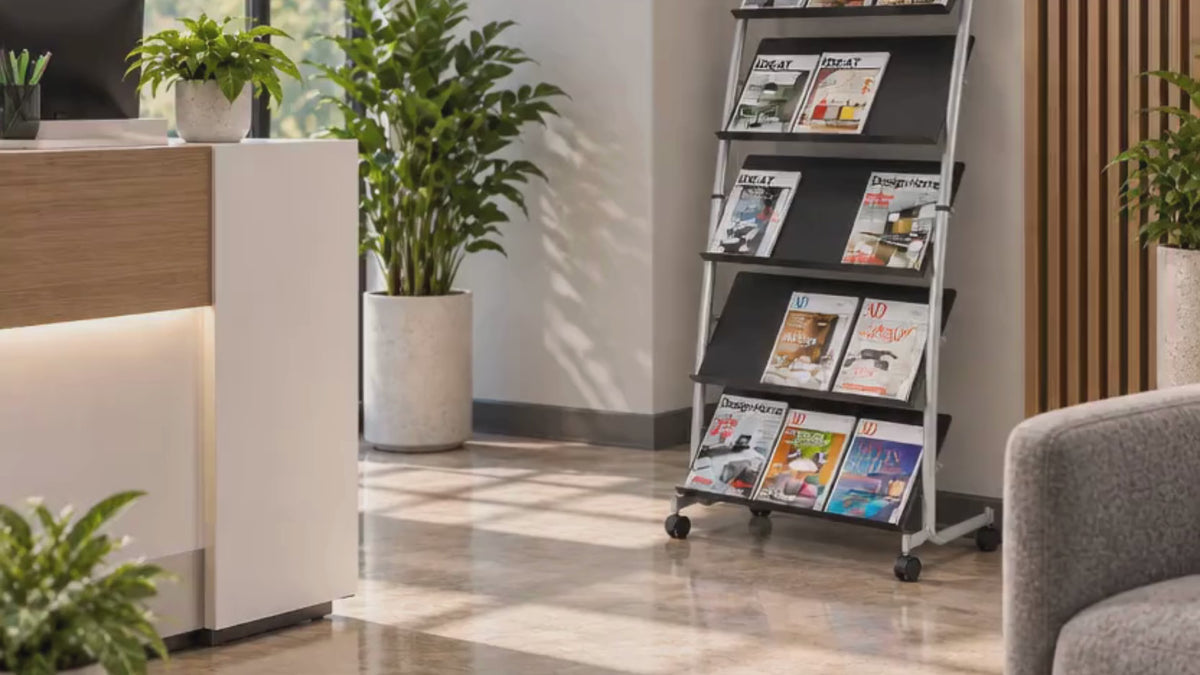 Alba Mobile Literature Display with 15 Compartments