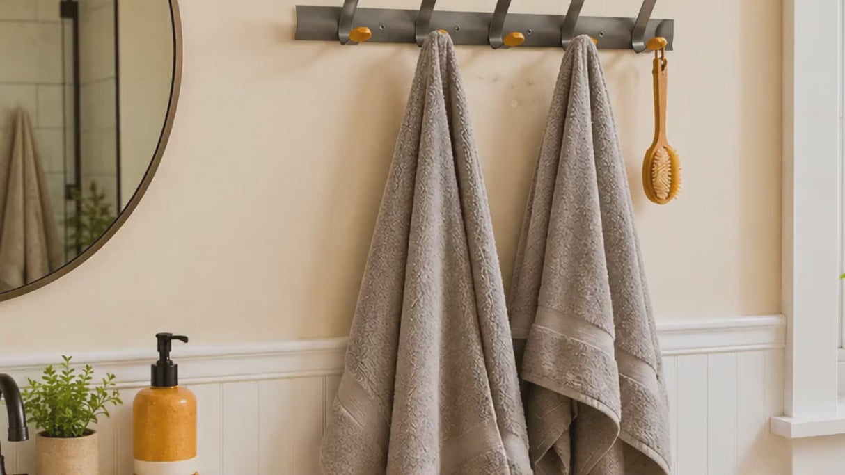 Alba Wall Mounted Double Peg Rail with 10 Pegs