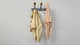 Alba Wall-Mounted Coat Rack with 3 Wooden Pegs – Metal & Wood Design, Durable Organization
