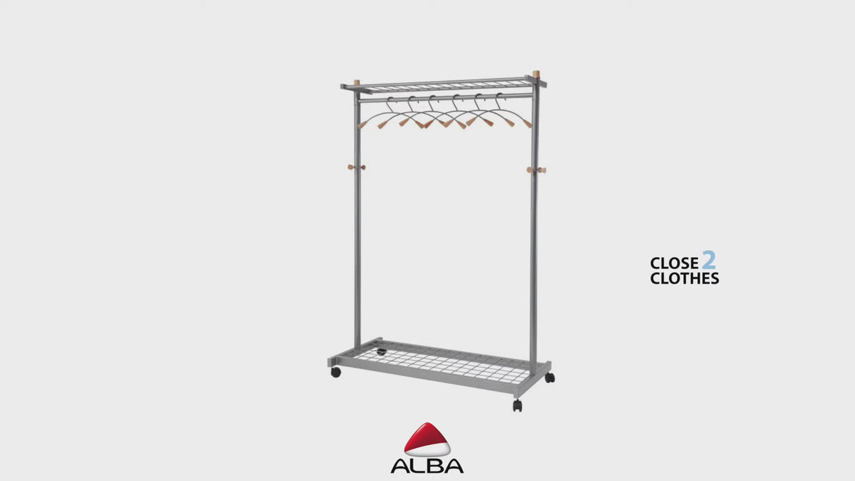 Alba Lux Mobile Garment Rack with 6 Hangers
