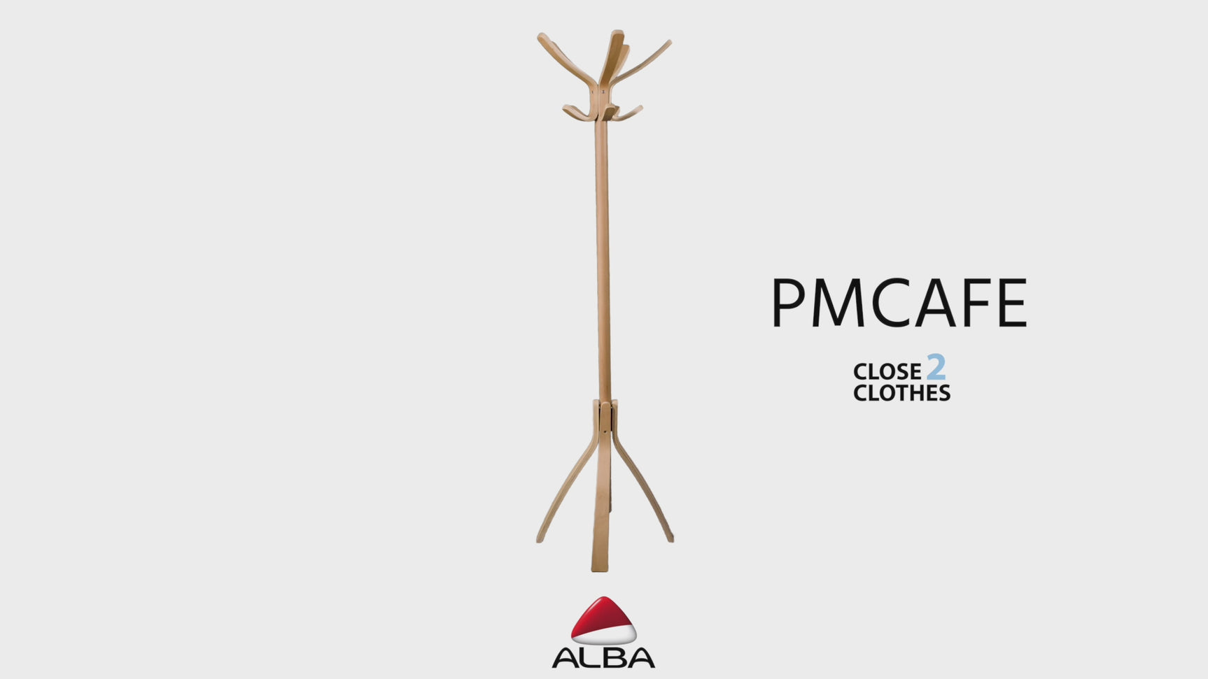 Alba Café Freestanding Coat Stand with 10 Pegs