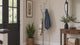Alba Festival Modern Coat Stand with Umbrella Holder – Silver Floor Coat Rack with 5 Pegs