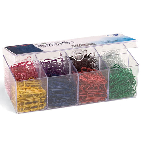 PVC Free Color Coated Clips, 800 No. 2 - Reusable Plastic Organizer with 8 compartments