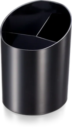 Officemate® Recycled Big Pencil Cup in black with interior dividers