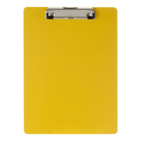 Officemate® recycled plastic letter size yellow clipboard with silver metal clip