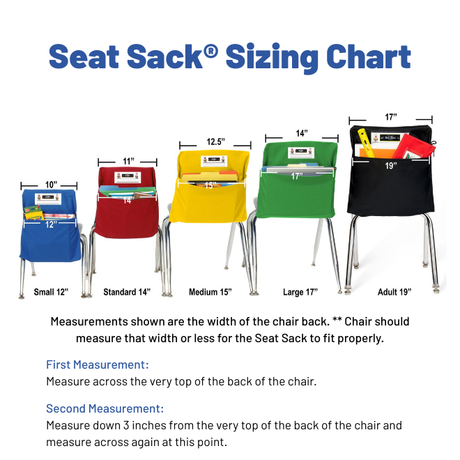 Seat Sack® Sizing Chart