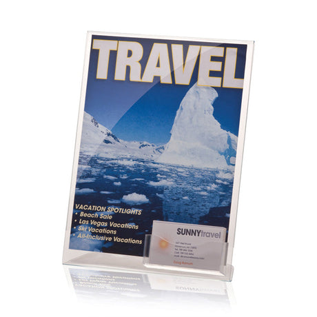 Sign Holder with Business Card Pocket