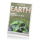 Slanted Vertical Sign Holder, 8 1/2-inch x 11-inch, Clear - Single