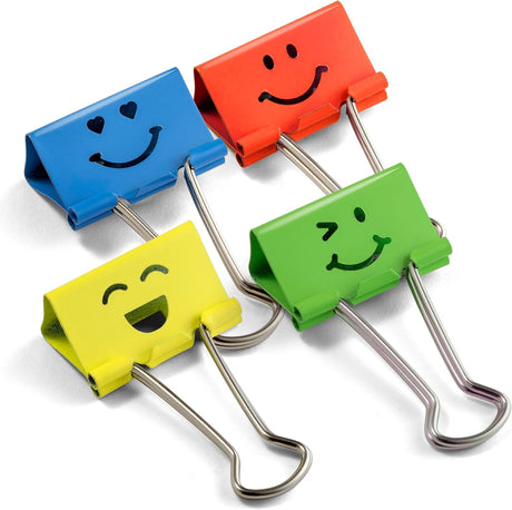 Snack Savers by Seat Sack – 16 Pack Smiley Face Bag Clips for Food Storage, Kitchen Organization &amp; Pantry Essentials