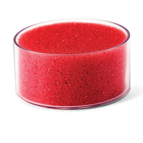 Officemate® Sponge and Cup Moistener with a red sponge in a clear plastic cup