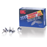 Thumb Clips and Fasteners - Tacks, Steel 1/2-inch, Head