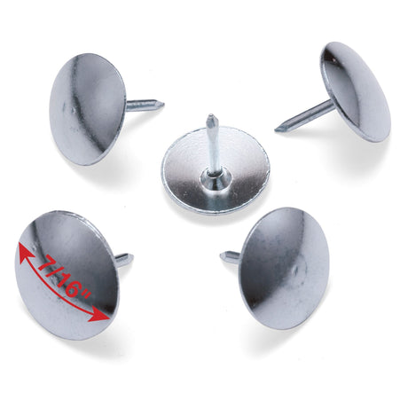 Thumb Clips and Fasteners - Tacks, Steel 7-16-inch, Head
