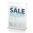 Upright Vertical Sign Holder, 8 1/2-inch x 11-inch, Clear - Single
