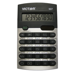 Victor® 10-digit portable metric conversion calculator with digital display and function keys