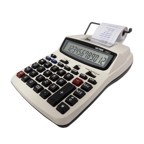 VICTOR® 12-Digit Compact Commercial Printing Calculator
