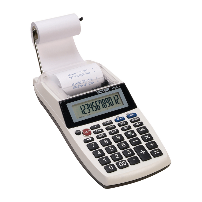 VICTOR® 12-Digit Portable Palm and Desktop Commercial Printing Calculator