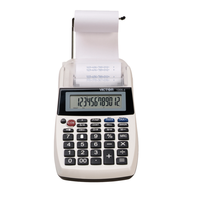 VICTOR® 12-Digit Portable Palm and Desktop Commercial Printing Calculator