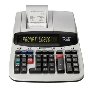 Victor® PL8000 14-digit heavy-duty commercial printing calculator with Prompt Logic display