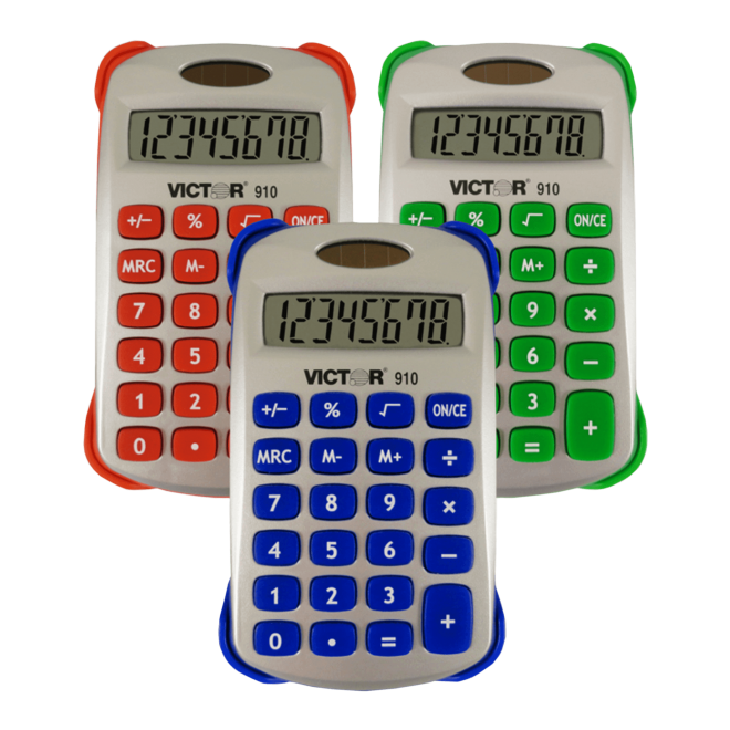 VICTOR® 8-Digit Handheld Calculator with Cover