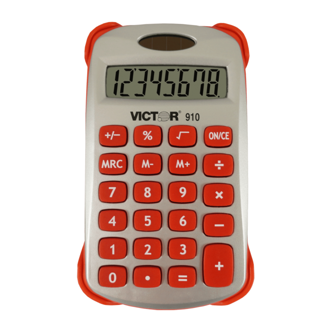 VICTOR® 8-Digit Handheld Calculator with Cover