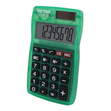 VICTOR® 8-Digit Pocket Calculator in Bright Translucent Colors