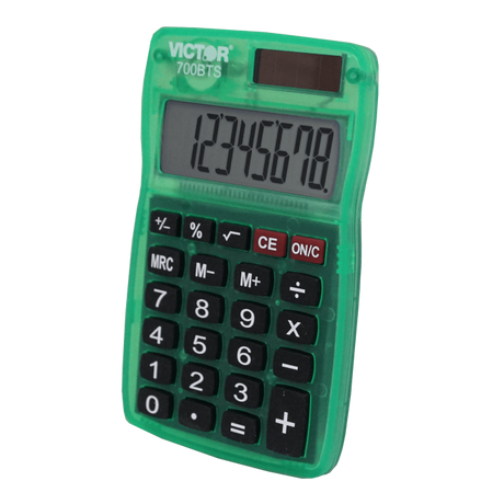 VICTOR® 8-Digit Pocket Calculator in Bright Translucent Colors
