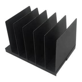 Victor® Expand-A-File black desktop organizer with multiple vertical file slots