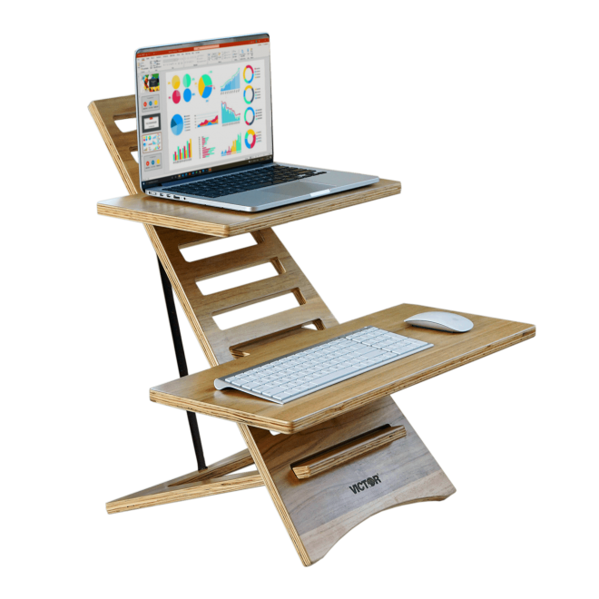 VICTOR® High Rise™ Acacia Laptop Standing Desk