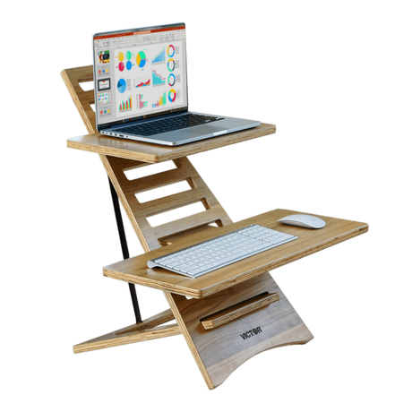 VICTOR® High Rise™ Acacia Laptop Standing Desk