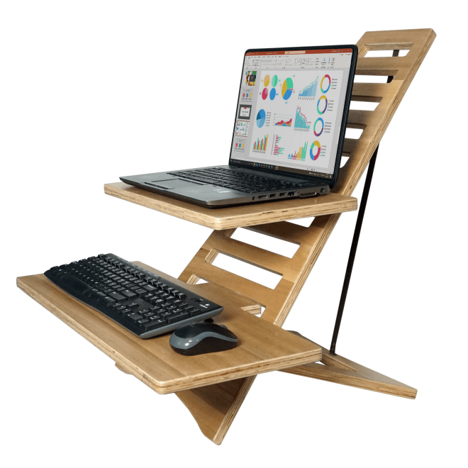 VICTOR® High Rise™ Acacia Laptop Standing Desk