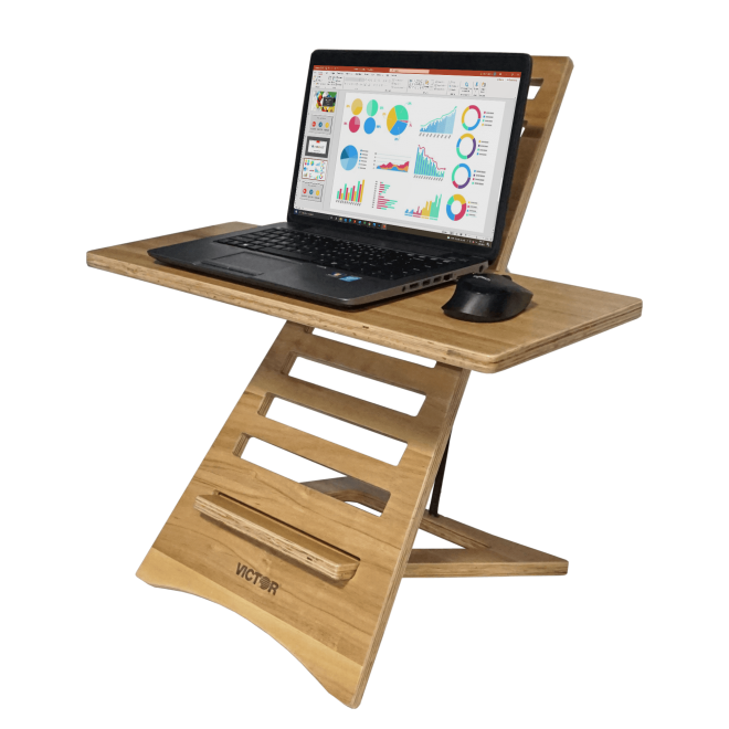 VICTOR® High Rise™ Acacia Laptop Standing Desk