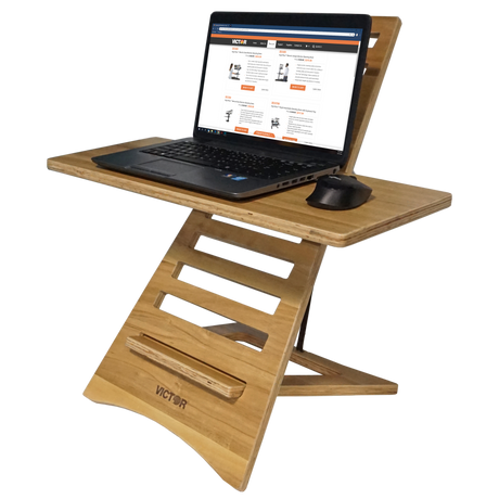 VICTOR® High Rise™ Acacia Laptop Standing Desk