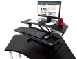 VICTOR® High Rise™ Adjustable Height Corner Standing Desk with Removable Keyboard Tray