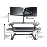 VICTOR® High Rise™ Adjustable Height Standing Desk with Keyboard Tray