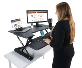 VICTOR® High Rise™ Adjustable Height Standing Desk with Keyboard Tray